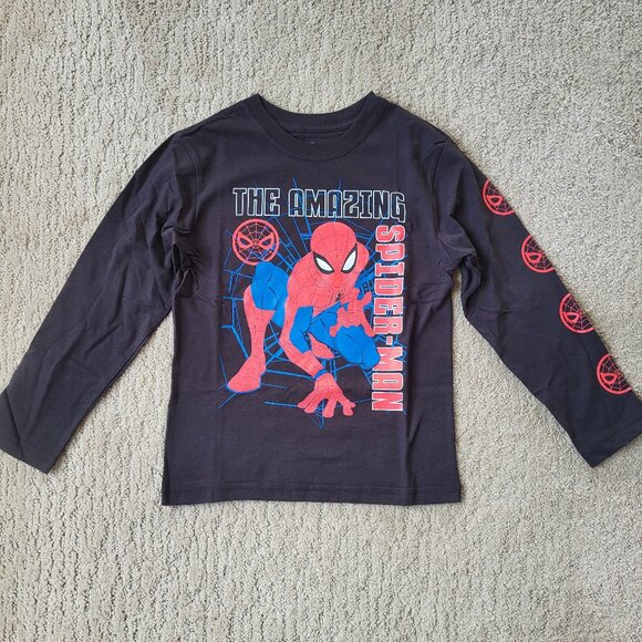 Little Boy's Marvel Spider-Man Long Sleeve Graphic T-Shirt – Size 5/6 – NWT - Picture 1 of 7